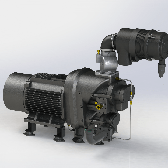 Two-stage Double-Screw Air end